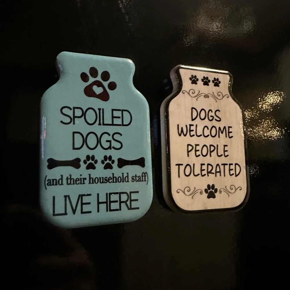 Magnet Set of 2 for Dog Lovers Adorable Kitchen Magnet Fridge or Anywhere NWT